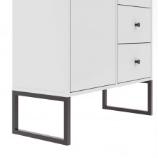 Grāmatu plaukts LINEA 1D3S, Balts