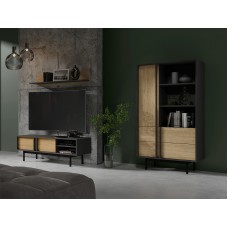 Kumode ALSY 6, antracīts/ozols