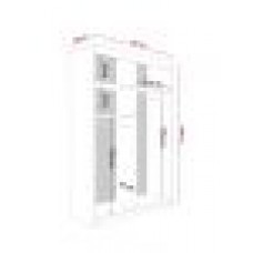 Skapis ar spoguli LAMARO 167, Zelts craft/Melns