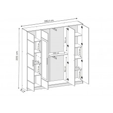 Skapis ROJ 206 II, balts