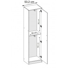 Skapis ROJ 53 I, ozols craft