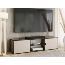 Atvērts TV galdiņš LUNO 3, Zelts craft/Kašmirs/Melns