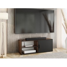 Atvērts TV galdiņš ROJO 2, Zelts craft/Melns