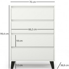 Kumode BORG 4S/70, balts