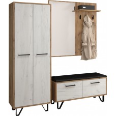 Mēbeļu komplekts BOSS 6, Melns/Ozols artisan