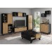 Sienas plaukts BOSS-08 2D, Melns/Ozols artisan