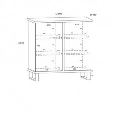 Kumode ar plauktiem CROSS 5