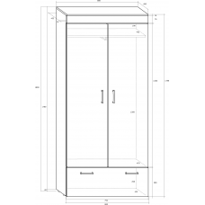 Skapis MAX-05 glancēts