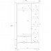 Skapis VEGAS 2D2S, Ozols stone/melns