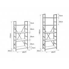 Grāmatu plaukts LOFT R5