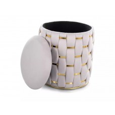 Moderns pufs TIARA VELVET tumši bēšs