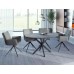 Izvelkams apaļš galds GASTON CERAMIC 100 pelēks Izvelkams apaļš galds GASTON CERAMIC 100 pelēks