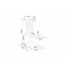 Samta virtuves krēsls H-441 VELVET pelēks