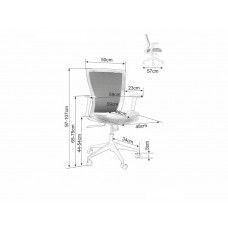Ofisa krēsls Q-328 pelēks