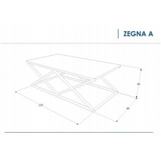 Žurnālgaldiņš ar stikla virsmu ZEGNA A